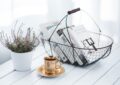 cup, coffee, basket, books, read, reading, free time, lifestyle, decoration, coffee cup, decor, home