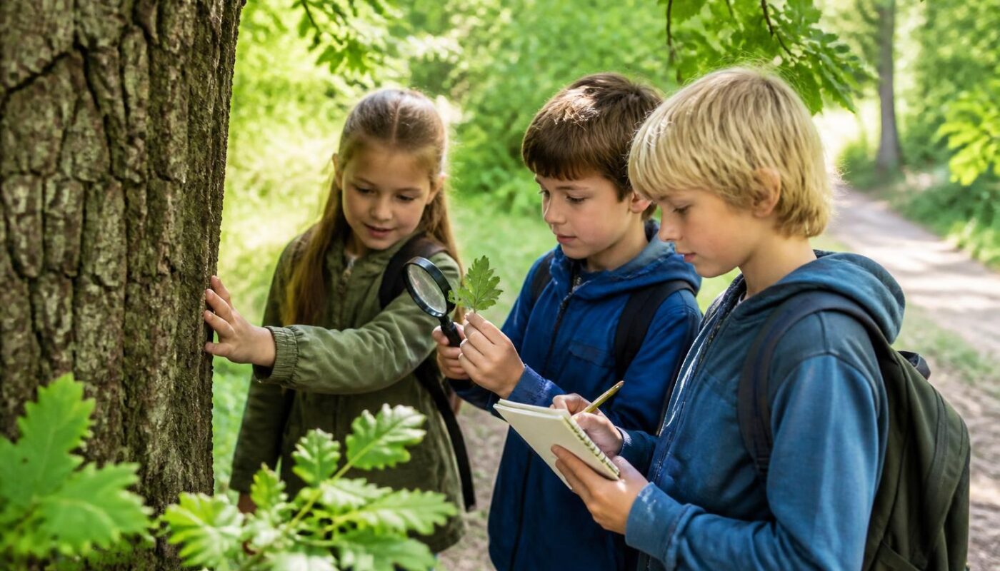 Bäume bestimmen mit Kindern: Einfache Naturübungen für Garten, Park und Wald
