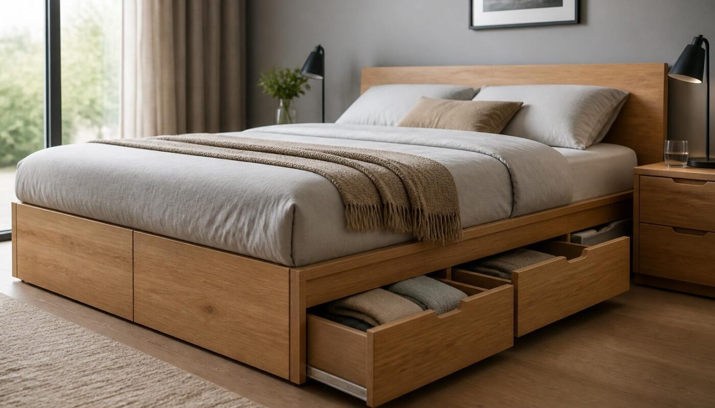 Bett Holz mit Schubladen – Die perfekte Kombination aus Stil und Funktionalität für Ihr Schlafzimmer